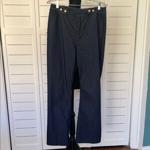 Chico's Platinum Dark Wash Trouser Jean Size 1.5